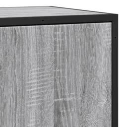 Berkfield Home Sideboard Grey Sonoma 35.5x35x76 cm Engineered Wood & Metal - thumbnail 9
