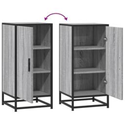 Berkfield Home Sideboard Grey Sonoma 35.5x35x76 cm Engineered Wood & Metal - thumbnail 8