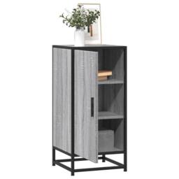 Berkfield Home Sideboard Grey Sonoma 35.5x35x76 cm Engineered Wood & Metal - thumbnail 2