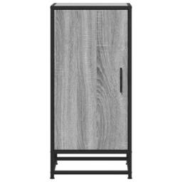 Berkfield Home Sideboard Grey Sonoma 35.5x35x76 cm Engineered Wood & Metal - thumbnail 4