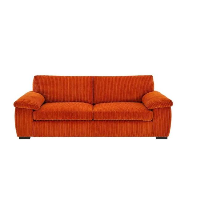 SOFASELECTION UK Amalfi 3 Seater Sofa in Orange Fabric - Size: 3 Pack - image 1