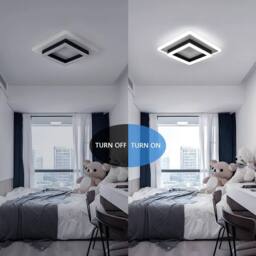 Pheashine Modern LED Ceiling Light 30 W 3250 LM Cold White 6500 K in Black - thumbnail 3