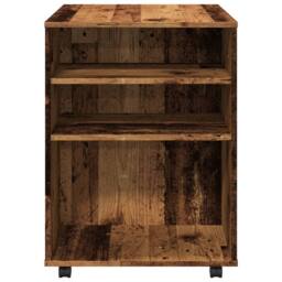 Berkfield Home Rolling Cabinet Old Wood 60x53x72 cm Engineered Wood in Brown - Size: 60 x 53 x 72 cm - thumbnail 6