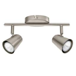 EONLION 2 Way Ceiling Spotlight Adjustable Downlight Fitting LED Bulbs in Silver