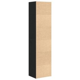 Berkfield Home Bookcase Black Oak 31x24x127 cm Engineered Wood - Size: 31 x 24 x 127 cm - thumbnail 6