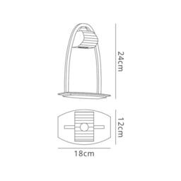 Netlighting Alfa Large Table Lamp 1 Light G9 Polished Chrome in Silver - thumbnail 2