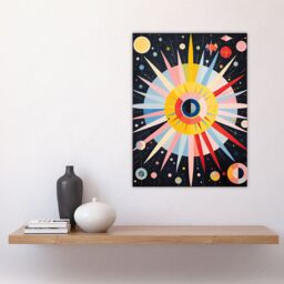 "Artery8 Wall Art Print Celestial Navigation Hilma af Klint Style Abstract Oil Painting Planetary Cartography Poster - Size: W18"" x H24""" - thumbnail 4
