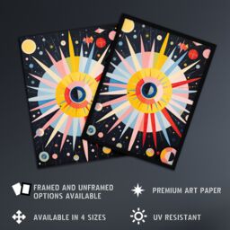 "Artery8 Wall Art Print Celestial Navigation Hilma af Klint Style Abstract Oil Painting Planetary Cartography Poster - Size: W18"" x H24""" - thumbnail 2
