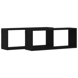 Berkfield Home Wall Shelves 2 Pack Black Oak 60x15x23 cm Made of Engineered Wood - Size: 60 x 15 x 23 cm - thumbnail 5