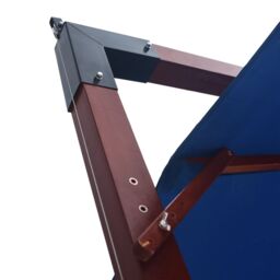 Berkfield Home Hanging Parasol with Wooden Pole 400x300 cm Blue - thumbnail 6