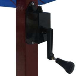 Berkfield Home Hanging Parasol with Wooden Pole 400x300 cm Blue - thumbnail 5