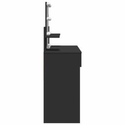 Berkfield Home Dressing Table with LED Black 100x40x130 cm - Size: 100 x 40 x 130 cm - thumbnail 6