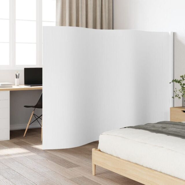 Berkfield Home Room Divider¬†White 165x400 cm¬†Bamboo in White - Size: 165x400 cm - image 1