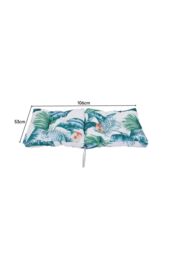 Garden Sanctuary Waterproof Sunproof Thickened All-in-One Hawaiian Style Printed Dining Chair Cushion in Green - thumbnail 2