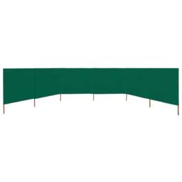 Berkfield Home 6-panel Wind Screen Fabric 800x160 cm Green - thumbnail 3
