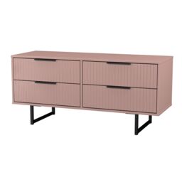 Ready Assembled 2 U Menai 4 Drawer Bed Box (Ready Assembled) in Dusty Pink - thumbnail 4