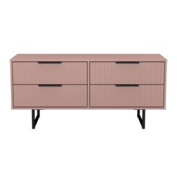 Ready Assembled 2 U Menai 4 Drawer Bed Box (Ready Assembled) in Dusty Pink - thumbnail 2