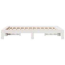 Berkfield Home Durable Bed Frame Frame White 120x190 cm Small Double Solid Wood Pine - thumbnail 5