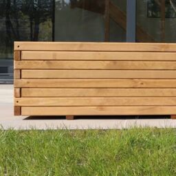 Woven Wood 1.4m Pine Raised Trough Planter in Natural - thumbnail 5