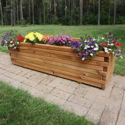 Access Garden Products Pine raised trough planter (L) 140cm × (H) 40cm × (D) 40cm in Natural