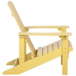 Wyld and Coco Yellow Outdoor Garden Chair Weather Resistant Modern Faux Wood - thumbnail 5