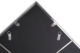 Orsina Diamond Frame Wall Mirror, Silver Segmented Geometric Wall Mirror with Stainless Steel Frame - thumbnail 5