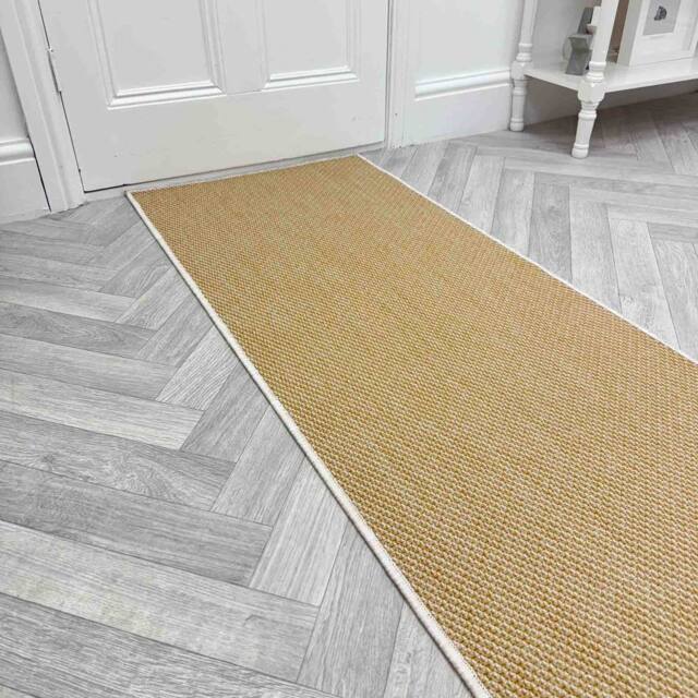 runrug Carpet Runner Rug - Indoor/Outdoor, Reversible, 2mm - 'Coastal' in Light Beige - Size: 60 cm x 420 cm - image 1