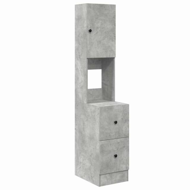 Berkfield Home Kitchen Cabinet Concrete Grey 35x50x180 cm Engineered Wood - Size: 35 x 50 x 180 cm - image 1