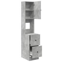 Berkfield Home Kitchen Cabinet Concrete Grey 35x50x180 cm Engineered Wood - Size: 35 x 50 x 180 cm - thumbnail 5