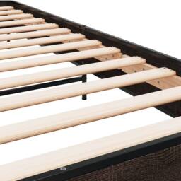 Berkfield Home Bed Frame without Mattress Brown Oak 90x200 cm - thumbnail 7