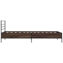Berkfield Home Bed Frame without Mattress Brown Oak 90x200 cm - thumbnail 5