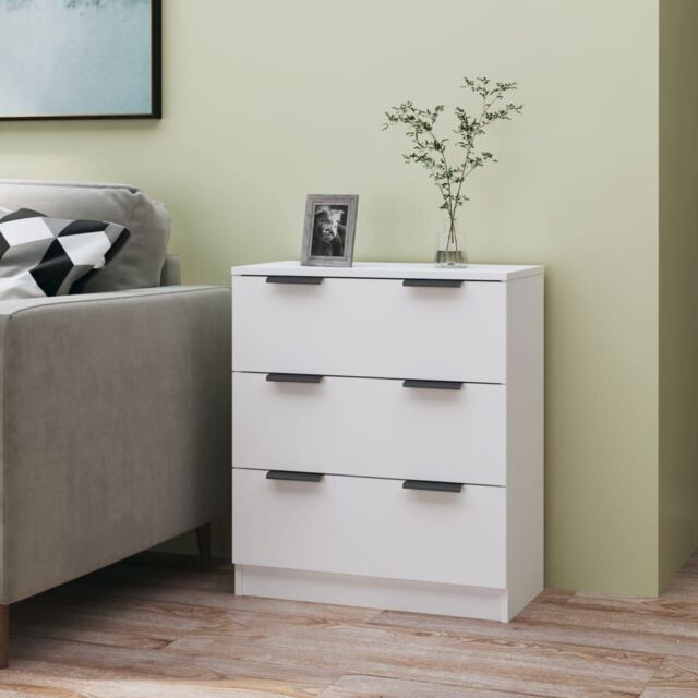 Berkfield Home Sideboard White 60x30x70 cm Engineered Wood - Size: 60 x 30 x 70 cm - image 1