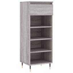 Berkfield Home Shoe Cabinet Grey Sonoma 40x36x105 cm Engineered Wood - Size: 40 x 36 x 105 cm - thumbnail 1