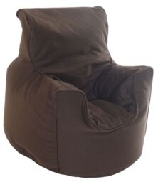 Bean Lazy Cotton Twill Chocolate Bean Bag Arm Chair Toddler Size in Brown - Size: Small - thumbnail 2