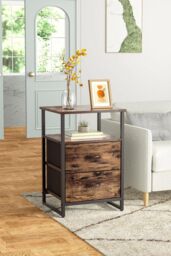 H&O Direct 3-Tiers Medieval-Inspired Wooden Storage Cabinet with Shelf in Brown - thumbnail 2