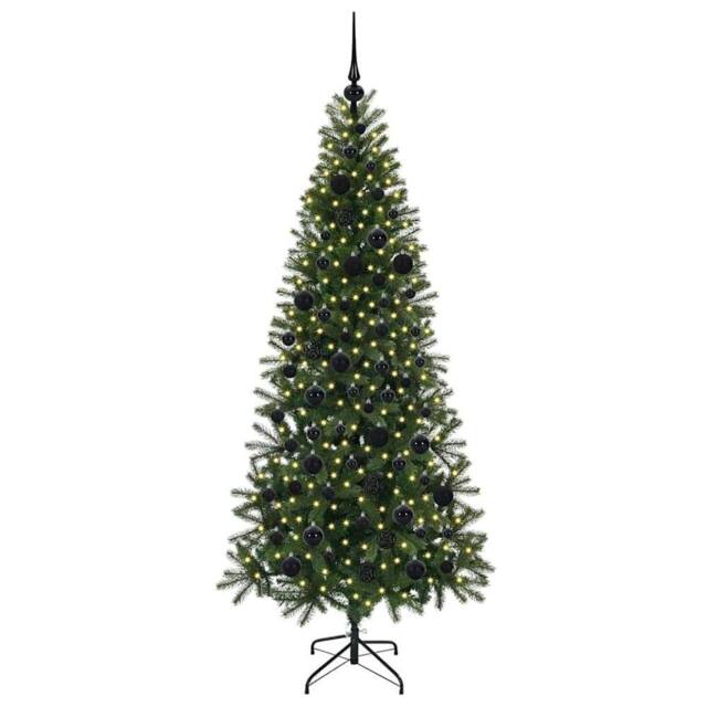 Berkfield Home Elegant Artificial Christmas Tree with 300 LEDs Green 180 cm PE a - image 1