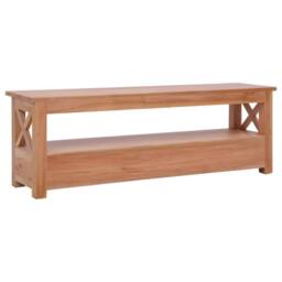 Berkfield Home TV Cabinet 120x30x40 cm Solid Mahogany Wood in Brown - Size: 120 x 30 x 40 cm - thumbnail 5