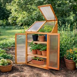 Marco Paul Mini Cold Frame Greenhouse in Beige - thumbnail 8