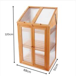 Marco Paul Mini Cold Frame Greenhouse in Beige - thumbnail 3