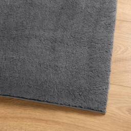Berkfield Home Rug Short Pile Soft & Washable Anthracite 140x200 cm in Dark Grey - Size: 100 cm diameter - thumbnail 4