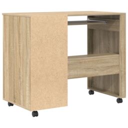 Berkfield Home Sonoma Oak Desk Sonoma Oak Engineered Wood Medium Sonoma Oak Desk in Brown - thumbnail 7