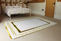 Benjamin Tate Design Ancient Egyptian Gold Border Rug in Natural - Size: Large - thumbnail 3