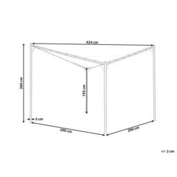 Wyld and Coco Pergola Grey Polyester and Steel 300 x 300 cm - thumbnail 4