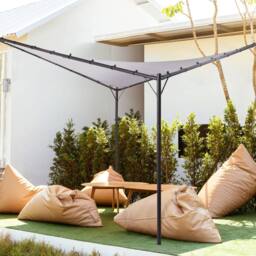Wyld and Coco Pergola Grey Polyester and Steel 300 x 300 cm - thumbnail 1