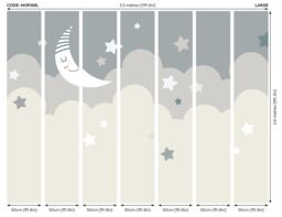 Origin Murals Nighttime Children's Sky Wall Mural - Size: W350 cm x H280 cm - thumbnail 3
