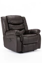 More4Homes Seattle Electric Recliner Bonded Leather 1+3 Seater Sofa Set in Brown - thumbnail 4