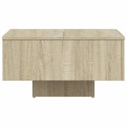 Berkfield Home Coffee Table Sonoma Oak 60x60x31.5 cm Engineered Wood in Light Brown - thumbnail 7