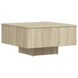 Berkfield Home Coffee Table Sonoma Oak 60x60x31.5 cm Engineered Wood in Light Brown - thumbnail 1