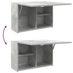 Berkfield Home Bathroom Wall Cabinet Concrete Grey 60x25x40 cm Engineered Wood - Size: 60 x 25 x 40 cm - thumbnail 9