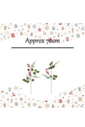 VFM e-Store Glitter Berry Pick Christmas Decoration Ornament X 1 73cm Gold - thumbnail 2